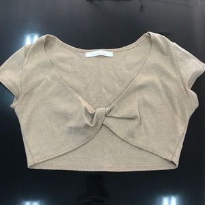 Gold crop top